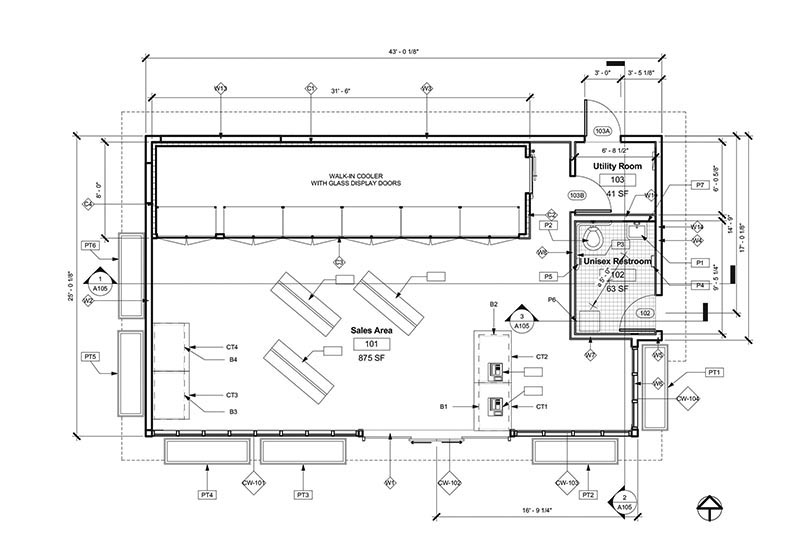 Service Station Store First Floor Plan (Remodeled